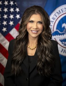 DHS Secretary Kristi Noem Official Portrait (DHS photo by Tia Dufour)
