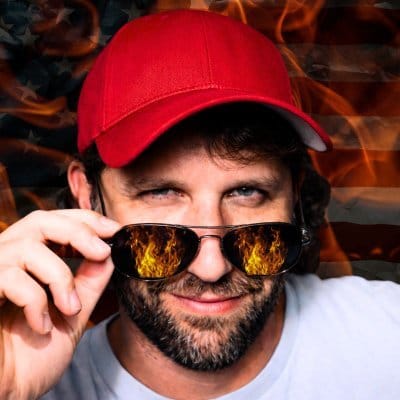 Man with sunglasses and red cap