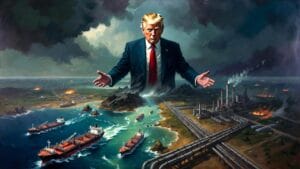 Trump Appears over Hormuz